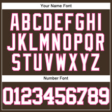 Charger l'image dans la galerie, Custom Brown White-Pink Authentic Baseball Jersey