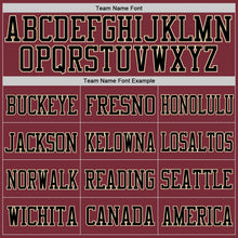 Load image into Gallery viewer, Custom Burgundy Black-Cream Mesh Authentic Football Jersey