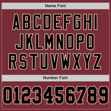 Load image into Gallery viewer, Custom Burgundy Black-Cream Mesh Authentic Football Jersey