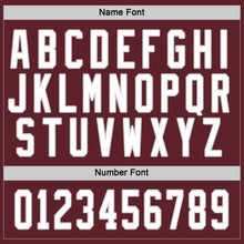 Загрузить изображение в средство просмотра галереи, Custom Burgundy White-Blue Hockey Jersey