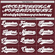 Загрузить изображение в средство просмотра галереи, Custom Burgundy White-Blue Hockey Jersey