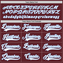 Загрузить изображение в средство просмотра галереи, Custom Burgundy White-Light Blue Hockey Jersey