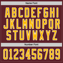 Загрузить изображение в средство просмотра галереи, Custom Burgundy Gold-White Hockey Jersey
