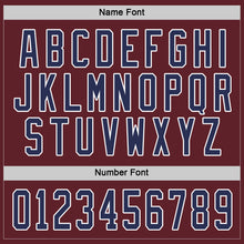 Load image into Gallery viewer, Custom Burgundy Navy-White Hockey Jersey