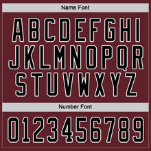 Загрузить изображение в средство просмотра галереи, Custom Burgundy Black-White Hockey Jersey