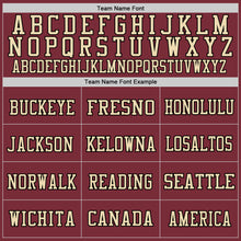 Load image into Gallery viewer, Custom Burgundy Black-Cream Mesh Authentic Football Jersey