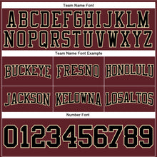 Загрузить изображение в средство просмотра галереи, Custom Stitched Burgundy Black-Cream Football Pullover Sweatshirt Hoodie