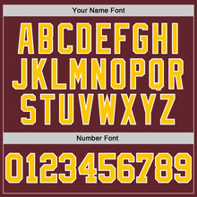 Load image into Gallery viewer, Custom Burgundy Gold-White Performance T-Shirt