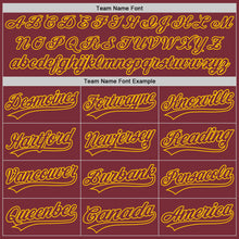 Загрузить изображение в средство просмотра галереи, Custom Burgundy Yellow Authentic Baseball Jersey