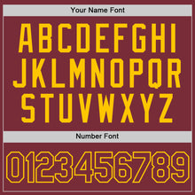 Загрузить изображение в средство просмотра галереи, Custom Burgundy Yellow Authentic Baseball Jersey
