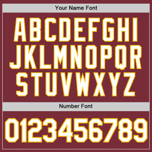Загрузить изображение в средство просмотра галереи, Custom Burgundy White-Gold Authentic Baseball Jersey