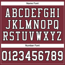 Load image into Gallery viewer, Custom Burgundy White-Black Mesh Authentic Football Jersey