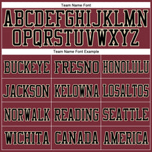 Load image into Gallery viewer, Custom Burgundy Black-Cream Mesh Authentic Football Jersey
