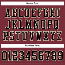 Load image into Gallery viewer, Custom Burgundy Black-Cream Mesh Authentic Football Jersey
