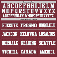 Charger l'image dans la galerie, Custom Burgundy White-Gray Mesh Authentic Football Jersey