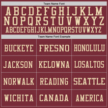 Charger l'image dans la galerie, Custom Burgundy Vintage USA Flag-City Cream Mesh Authentic Football Jersey