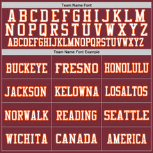 Charger l'image dans la galerie, Custom Burgundy White-Orange Mesh Authentic Football Jersey