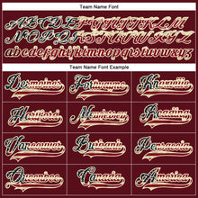 Загрузить изображение в средство просмотра галереи, Custom Burgundy Vintage USA Flag Black-Cream Hockey Lace Neck Jersey