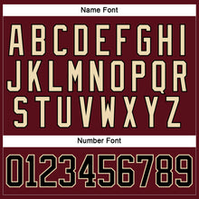 Load image into Gallery viewer, Custom Burgundy Black-City Cream Hockey Lace Neck Jersey