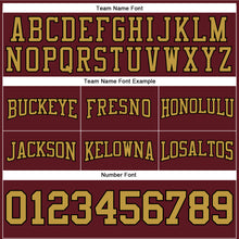 Загрузить изображение в средство просмотра галереи, Custom Stitched Burgundy Old Gold-Black Football Pullover Sweatshirt Hoodie