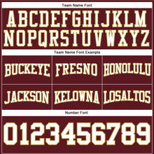 Загрузить изображение в средство просмотра галереи, Custom Stitched Burgundy White-Old Gold Football Pullover Sweatshirt Hoodie