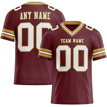 Charger l'image dans la galerie, Custom Burgundy White-Old Gold Authentic Football Jersey