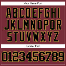 Загрузить изображение в средство просмотра галереи, Custom Burgundy Black-Old Gold Authentic Baseball Jersey