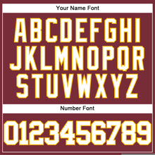 Загрузить изображение в средство просмотра галереи, Custom Burgundy White-Gold Authentic Baseball Jersey