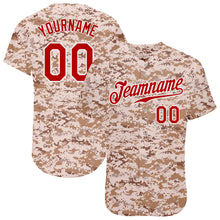 Загрузить изображение в средство просмотра галереи, Custom Camo Red-White Authentic Salute To Service Baseball Jersey