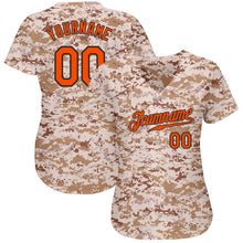 Load image into Gallery viewer, Custom Camo Orange-Black Authentic Salute To Service Baseball Jersey