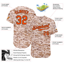 Load image into Gallery viewer, Custom Camo Orange-Black Authentic Salute To Service Baseball Jersey