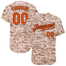 Load image into Gallery viewer, Custom Camo Orange-Black Authentic Salute To Service Baseball Jersey