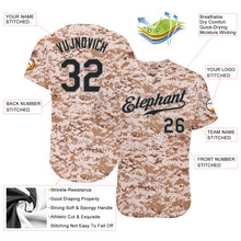 Load image into Gallery viewer, Custom Camo Black-Gray Authentic Salute To Service Baseball Jersey