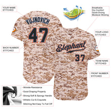 Load image into Gallery viewer, Custom Camo Black-Powder Blue Authentic Salute To Service Baseball Jersey