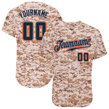 Load image into Gallery viewer, Custom Camo Black-Powder Blue Authentic Salute To Service Baseball Jersey