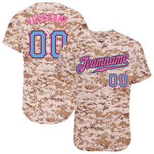 Charger l'image dans la galerie, Custom Camo Powder Blue-Pink Authentic Salute To Service Baseball Jersey