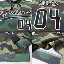 Charger l'image dans la galerie, Custom Stitched Camo Black-Cream Sports Pullover Sweatshirt Salute To Service Hoodie