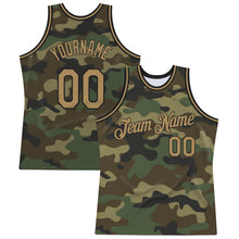 Laden Sie das Bild in den Galerie-Viewer, Custom Camo Old Gold-Black Authentic Salute To Service Basketball Jersey