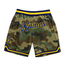 Загрузить изображение в средство просмотра галереи, Custom Camo Royal-Gold Authentic Salute To Service Basketball Shorts