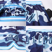 Загрузить изображение в средство просмотра галереи, Custom Camo Navy-Light Blue Authentic Salute To Service Basketball Shorts