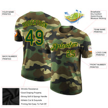 Загрузить изображение в средство просмотра галереи, Custom Camo Green-Yellow Performance Salute To Service T-Shirt