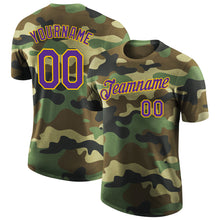 Загрузить изображение в средство просмотра галереи, Custom Camo Purple-Yellow Performance Salute To Service T-Shirt