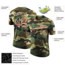 Загрузить изображение в средство просмотра галереи, Custom Camo Vintage USA Flag-City Cream Performance Salute To Service T-Shirt