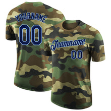 Загрузить изображение в средство просмотра галереи, Custom Camo Navy-Light Blue Performance Salute To Service T-Shirt