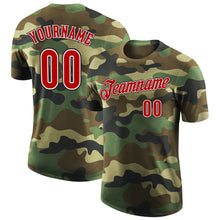 Загрузить изображение в средство просмотра галереи, Custom Camo Red-Black Performance Salute To Service T-Shirt