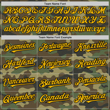 Загрузить изображение в средство просмотра галереи, Custom Camo Gold-Black Authentic Salute To Service Baseball Jersey