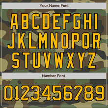 Загрузить изображение в средство просмотра галереи, Custom Camo Gold-Black Authentic Salute To Service Baseball Jersey