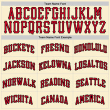 Charger l'image dans la galerie, Custom Cream Red-Black Authentic Throwback Basketball Jersey