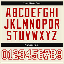 Загрузить изображение в средство просмотра галереи, Custom Cream Cream-Red Authentic Baseball Jersey