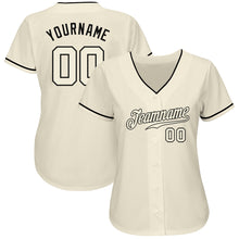 Загрузить изображение в средство просмотра галереи, Custom Cream Cream-Black Authentic Baseball Jersey